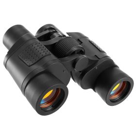 Portable HD Binoculars With FMC Lens Low Light Night Vision Telescope For Bird Watching Hunting Sports Events Concerts Adventure With Shoulder St (Color: Black)